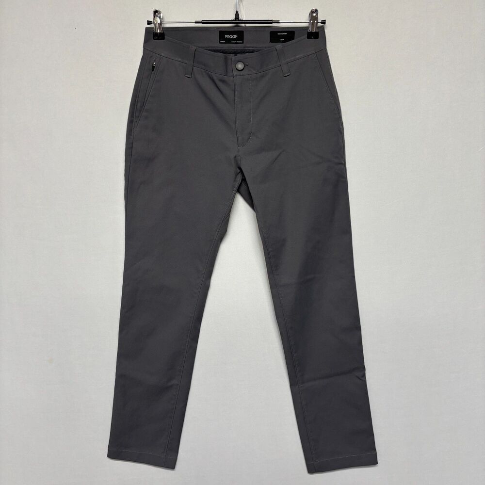 Proof Men Slim Fit Nomad Pants Size 28x30 Gray Performance C130 -26